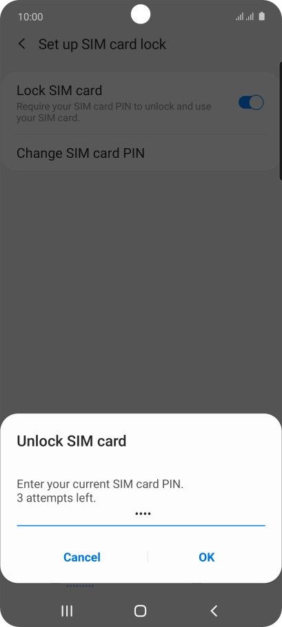 Key in your PIN and press OK.