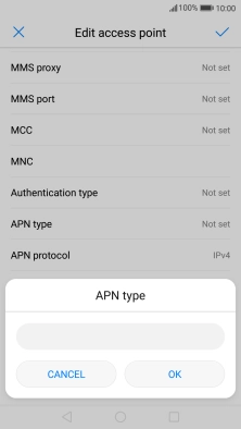 Key in default and press OK.