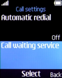 Select Call waiting service.