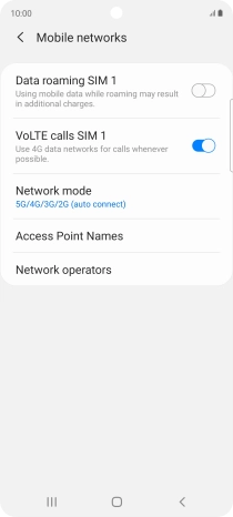 Press Network mode.