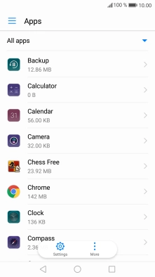 Press the required app.