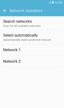 If you want to select a network manually, press the required network.