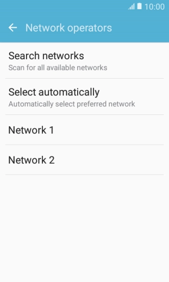 If you want to select a network manually, press the required network.