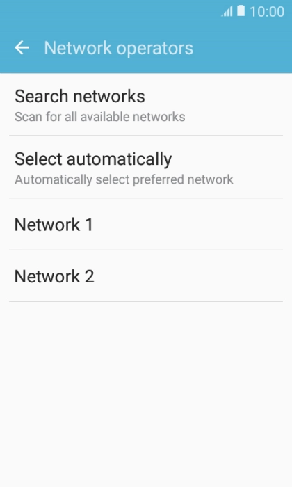 If you want to select a network manually, press the required network.