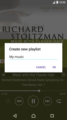 Key in a name for the playlist and press OK.