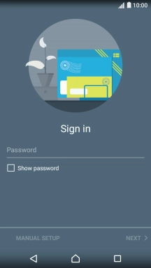 Press Password and key in the password for your email account.
