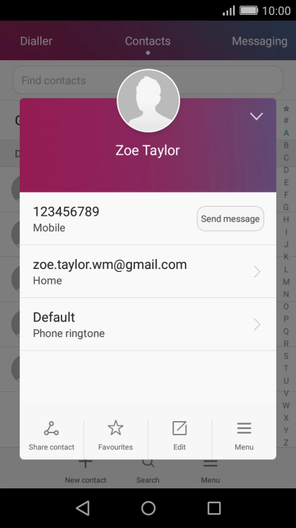 Press the required number.