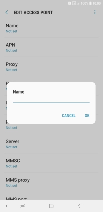 Key in Vodafone MMS and press OK.