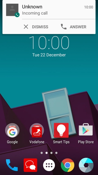 If the screen lock is turned off, press ANSWER.