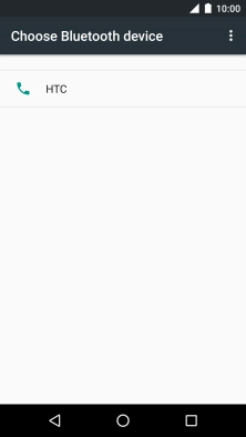 Press the required Bluetooth device and wait while the file is transferred.