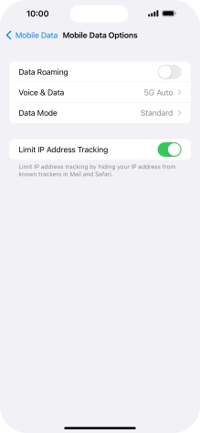 Press the indicator next to 