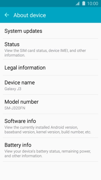 Press System updates.