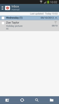 Press the new email message icon.