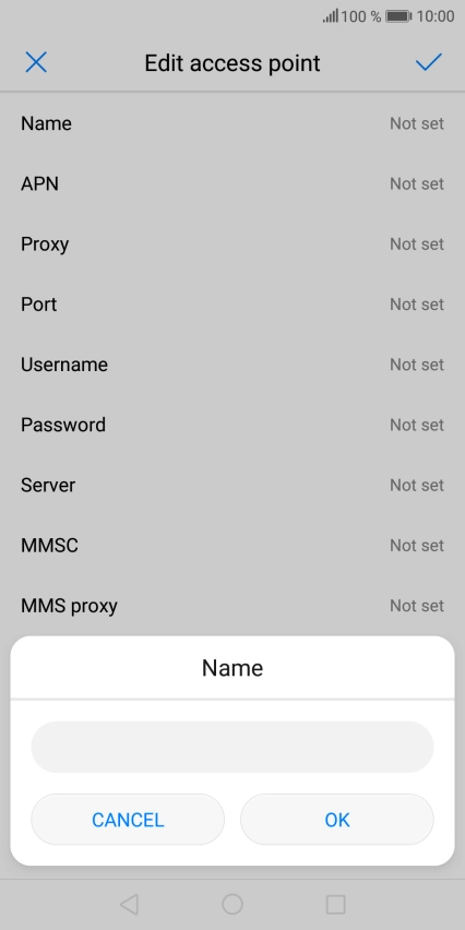 Key in Vodafone MMS and press OK.
