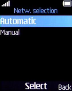 If you want to select a network automatically, select Automatic.