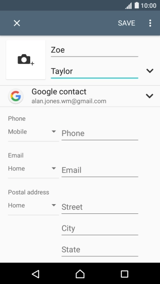 Press the address book drop down list.
