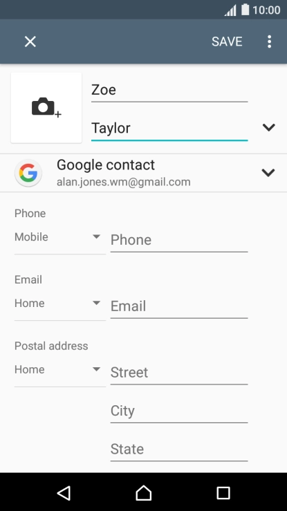 Press the address book drop down list.
