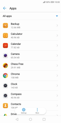 Press the required app.