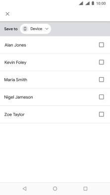 Press the required contacts to select them.