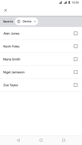 Press the required contacts to select them.