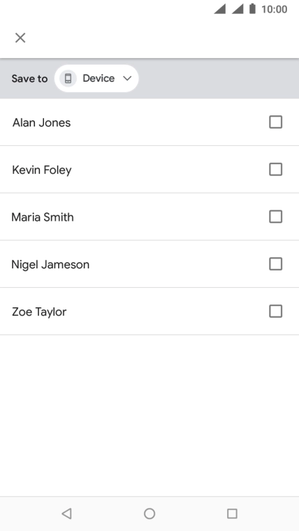 Press the required contacts to select them.