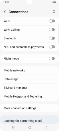 Press Data usage.