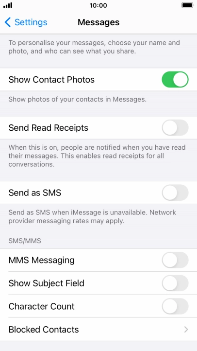 Press the indicator next to 