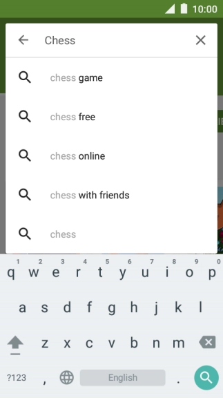 Key in the name or subject of the required app and press the search icon.