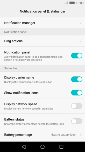 Press Notification manager.