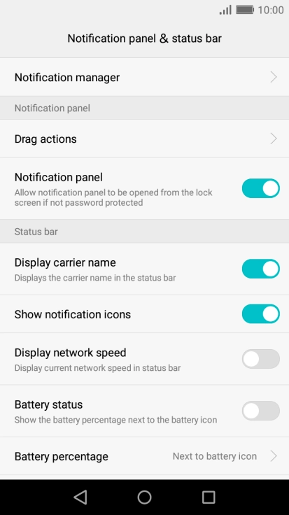 Press Notification manager.