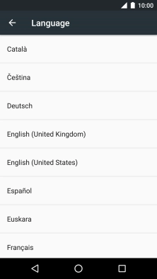 Press the required language.