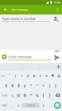Press ABC to return to text input.