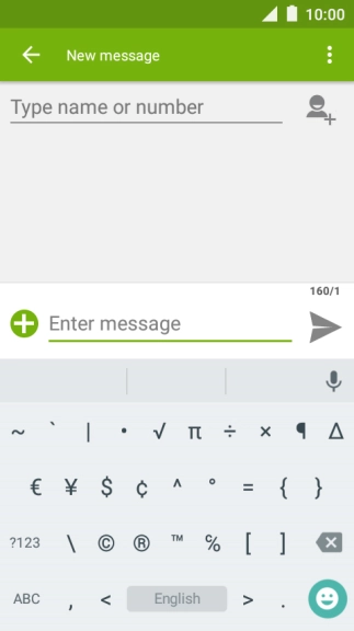 Press ABC to return to text input.