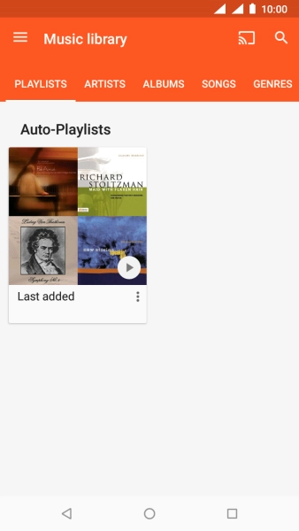 Press the required category and go to the required audio file.