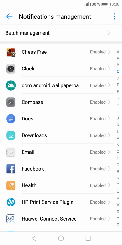 Press the required app.