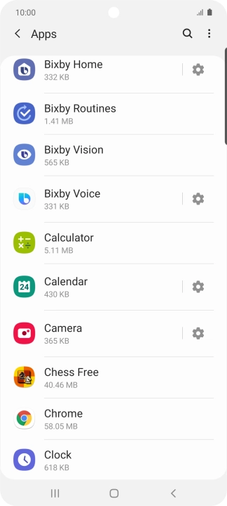 Press the required app.