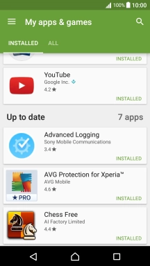 Press the required app.