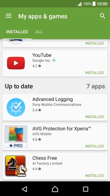 Press the required app.