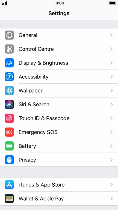 Press Touch ID & Passcode.