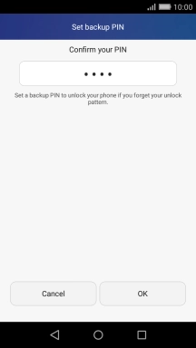 Key in the PIN again and press OK.