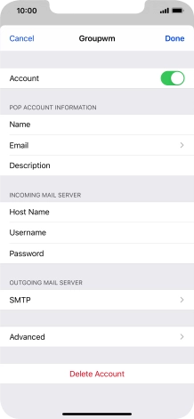 Press SMTP.