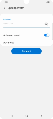 Key in the password for the Wi-Fi network and press Connect.