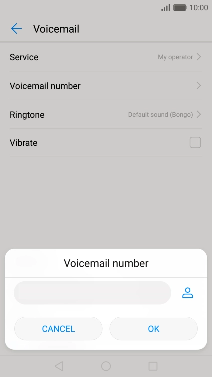 Key in (prefix) 5 (your phone number) and press OK.