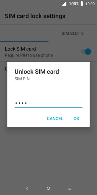 Key in your PIN and press OK.