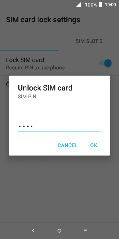 Key in your PIN and press OK.