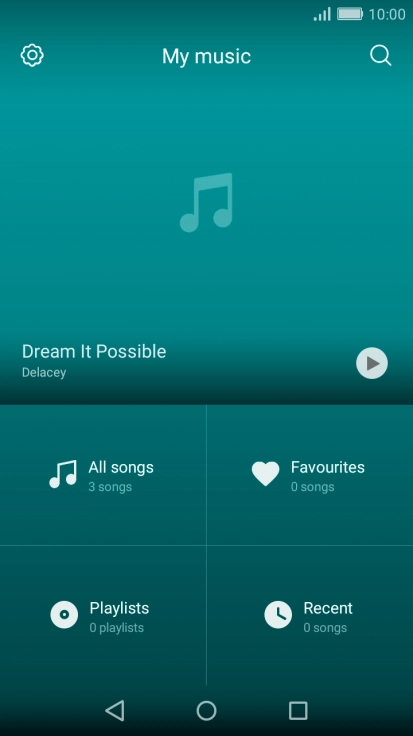 Press All songs.
