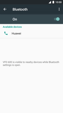 Press the required Bluetooth device and follow the instructions on the screen to pair the device with your phone.