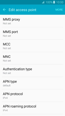 Press MMS proxy.