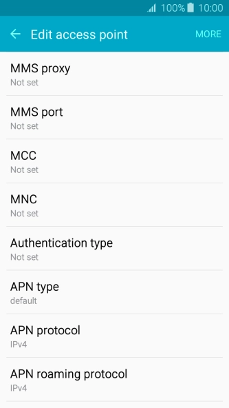 Press MMS proxy.