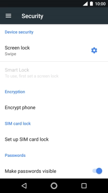 Press Set up SIM card lock.